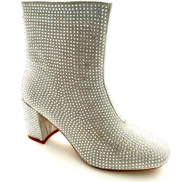 Top moda silver Hester booties SIZE 7.5 NWT - Picture 1 of 6